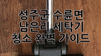 성주군 수륜면 남은리 세탁기 청소 완벽 가이드